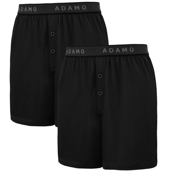 Adamo Jonas Boxershorts Black 2-pack - Bielizna & stroje kąpielowe - Bielizna & Stroje kąpielowe 2XL-8XL