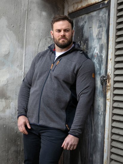 D555 Conrad Detachable Hood Bonded Fleece Zip Through Hoody Granatowy - Bluzy & bluzy z kapturem - Bluzy & Bluzy z kapturem 2XL-12XL