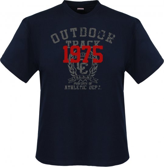 Adamo Outdoor track Comfort fit T-shirt Navy - Koszulki - T-shirty meskie Duże Rozmiary - 2XL-14XL