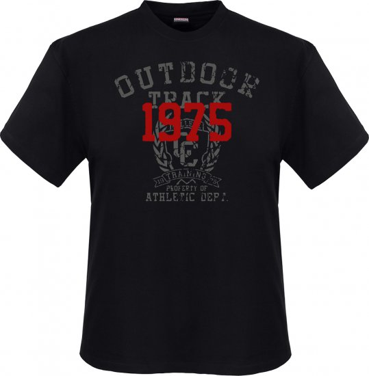 Adamo Outdoor track Comfort fit T-shirt Black - Koszulki - T-shirty meskie Duże Rozmiary - 2XL-14XL