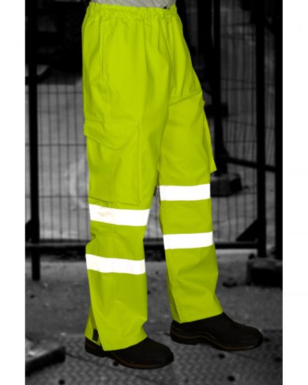 Leo Instow Breathable Executive Cargo Rain pants Hi-Vis Yellow - Odzież robocza - Odzież robocza 3XL-6XL