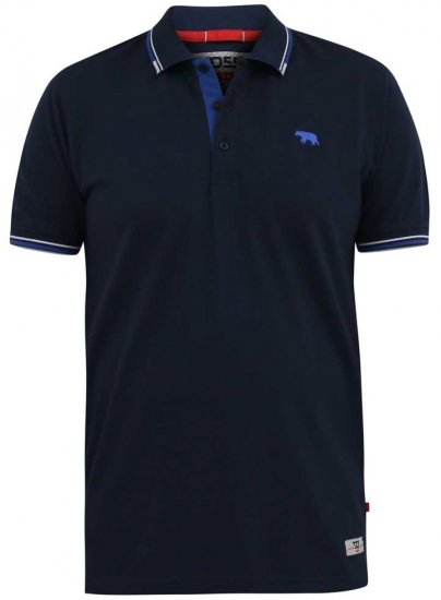 D555 SALFORD 1 Pique Polo Navy - Koszulki polo - Koszulki Polo 2XL-8XL