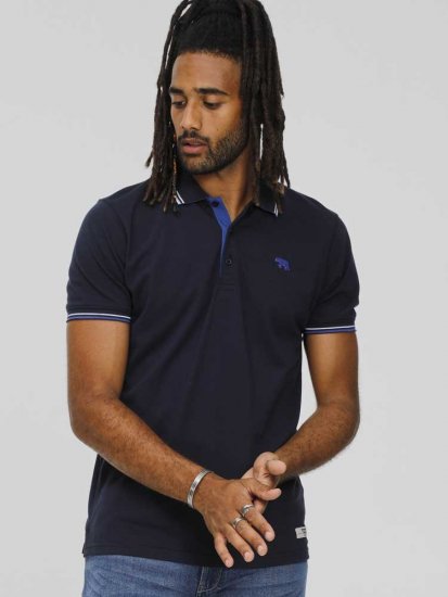 D555 SALFORD 1 Pique Polo Navy - Koszulki polo - Koszulki Polo 2XL-8XL