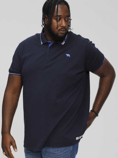 D555 SALFORD 1 Pique Polo Navy - Koszulki polo - Koszulki Polo 2XL-8XL