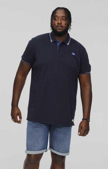 D555 SALFORD 1 Pique Polo Navy - Koszulki polo - Koszulki Polo 2XL-8XL