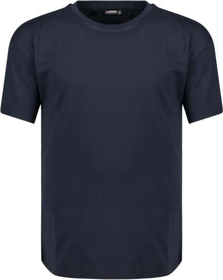 Adamo Bud Regular fit Heavy weight T-shirt Navy - Koszulki - T-shirty meskie Duże Rozmiary - 2XL-14XL