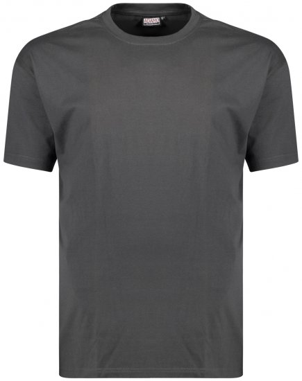 Adamo Bud Regular fit Heavy weight T-shirt Charcoal - Koszulki - T-shirty meskie Duże Rozmiary - 2XL-14XL