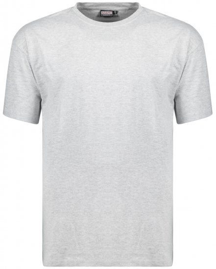 Adamo Bud Regular fit Heavy weight T-shirt Grey - Koszulki - T-shirty meskie Duże Rozmiary - 2XL-14XL