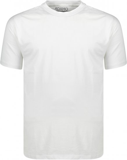Adamo Kevin Regular fit T-shirt White - Koszulki - T-shirty meskie Duże Rozmiary - 2XL-14XL