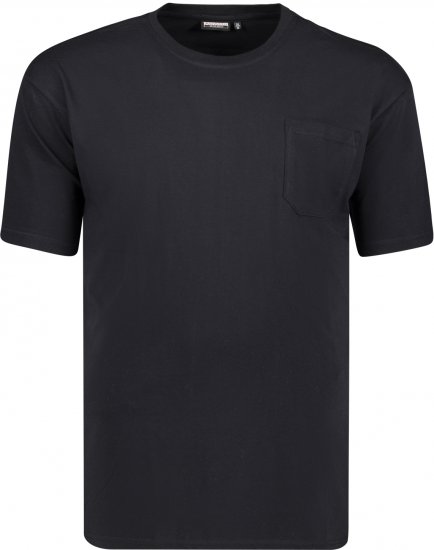 Adamo Kody Regular fit T-shirt with Pocket Black - Koszulki - T-shirty meskie Duże Rozmiary - 2XL-14XL