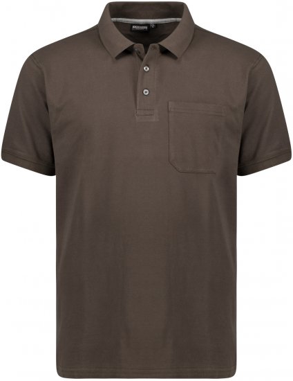 Adamo Klaas Regular fit Polo Shirt with Pocket Braun - Koszulki polo - Koszulki Polo 2XL-8XL