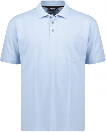 Adamo Klaas Regular fit Polo Shirt with Pocket Light Blue - Koszulki polo - Koszulki Polo 2XL-8XL