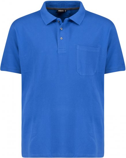 Adamo Klaas Regular fit Polo Shirt with Pocket Azur Blue - Koszulki polo - Koszulki Polo 2XL-8XL
