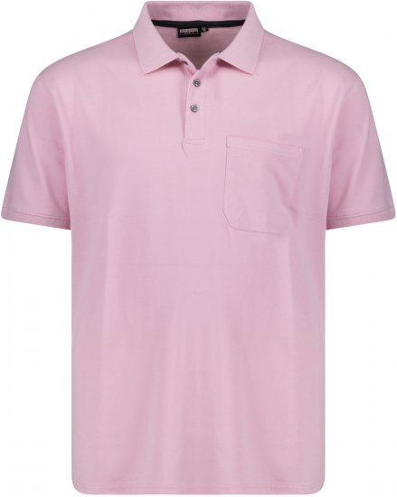 Adamo Klaas Regular fit Polo Shirt with Pocket Pink - Koszulki polo - Koszulki Polo 2XL-8XL