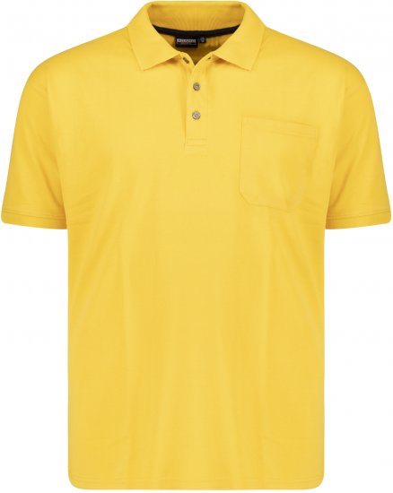 Adamo Klaas Regular fit Polo Shirt with Pocket Yellow - Koszulki polo - Koszulki Polo 2XL-8XL