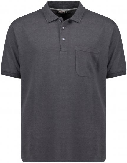 Adamo Klaas Regular fit Polo Shirt with Pocket Charcoal - Koszulki polo - Koszulki Polo 2XL-8XL