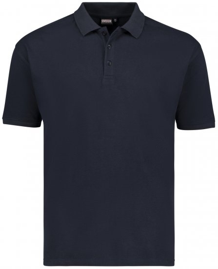 Adamo Stephan Waffelpique Poloshirt Navy - Koszulki polo - Koszulki Polo 2XL-8XL