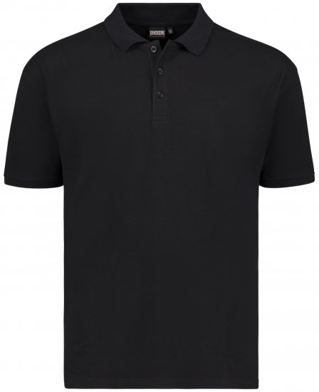 Adamo Stephan Waffelpique Poloshirt Black - Koszulki polo - Koszulki Polo 2XL-8XL