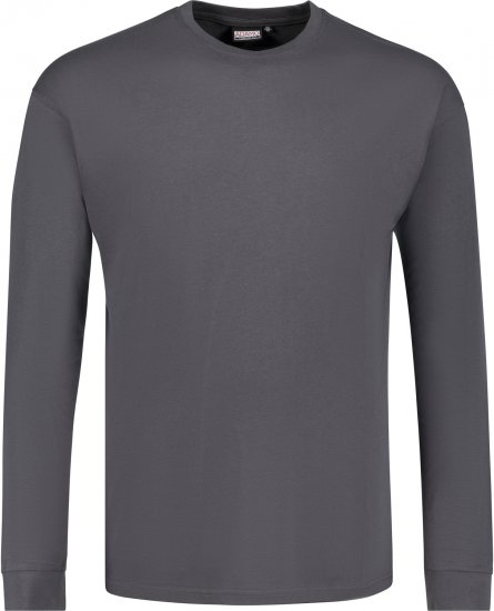 Adamo Floyd Comfort fit Long sleeve T-shirt Charcoal - Koszulki - T-shirty meskie Duże Rozmiary - 2XL-14XL