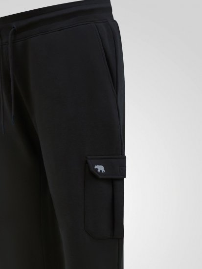 D555 Dexter 1 Cargo Jogger With Bear Embroidery TALL Czarny - TALL dresy - Spodnie dresowe TALL dla wysokich