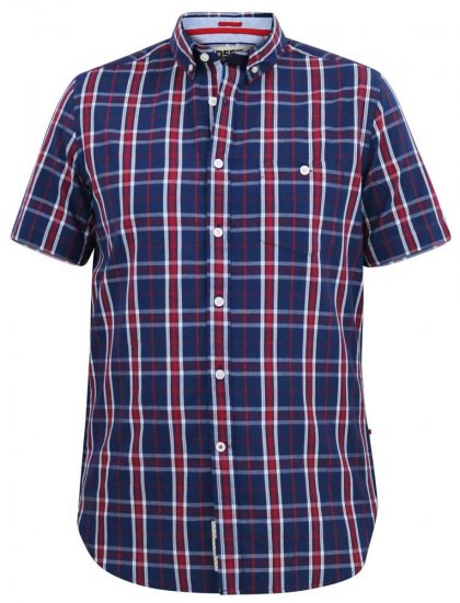 D555 ROYSTON S/S Shirt Navy - Koszule - Koszule 2XL-10XL