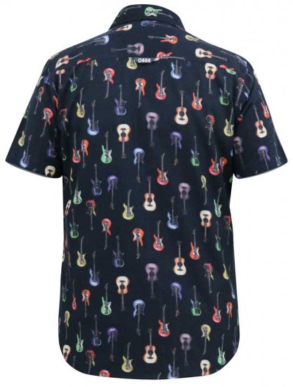 D555 BARRATT Guitar AO Printed Button Down Collar S/S Shirt - Koszule - Koszule 2XL-10XL