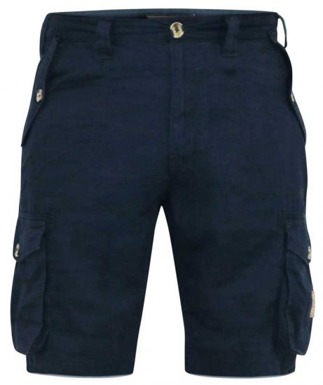 D555 RODNEY Cotton Cargo Shorts Navy - Szorty - Szorty W40-W60