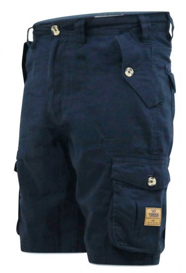 D555 RODNEY Cotton Cargo Shorts Navy - Szorty - Szorty W40-W60