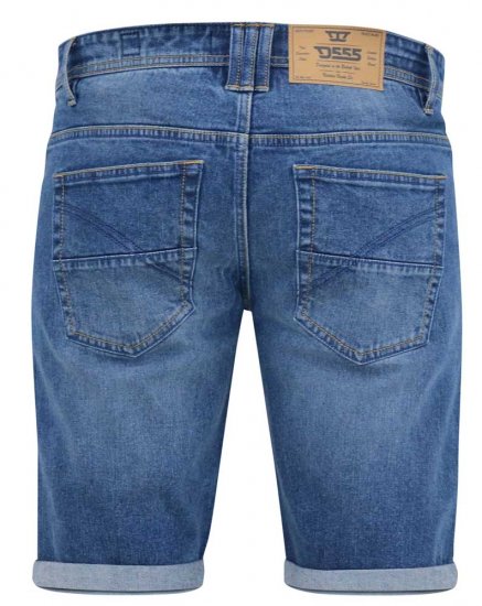 D555 JONES Stretch Denim Shorts Blue Stonewash - Szorty - Szorty W40-W60