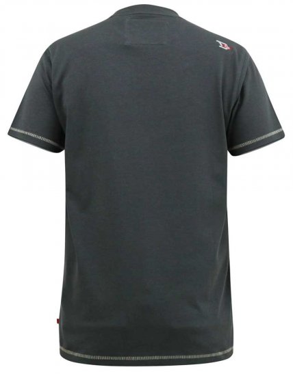 D555 BENNETT Dune Kings Buggy Printed Crew Neck T-Shirt Khaki - Koszulki - T-shirty meskie Duże Rozmiary - 2XL-14XL