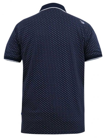 D555 DARWIN AO Printed Polo Shirt Navy - Koszulki polo - Koszulki Polo 2XL-8XL