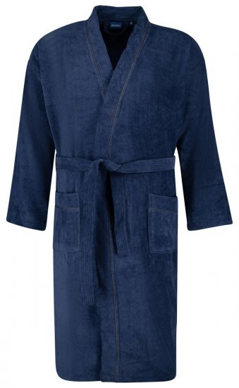 Adamo 149014 Szlafrok welurowy Granatowa - Bielizna & stroje kąpielowe - Bielizna & Stroje kąpielowe 2XL-8XL