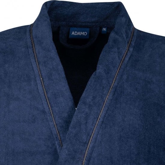 Adamo 149014 Szlafrok welurowy Granatowa - Bielizna & stroje kąpielowe - Bielizna & Stroje kąpielowe 2XL-8XL
