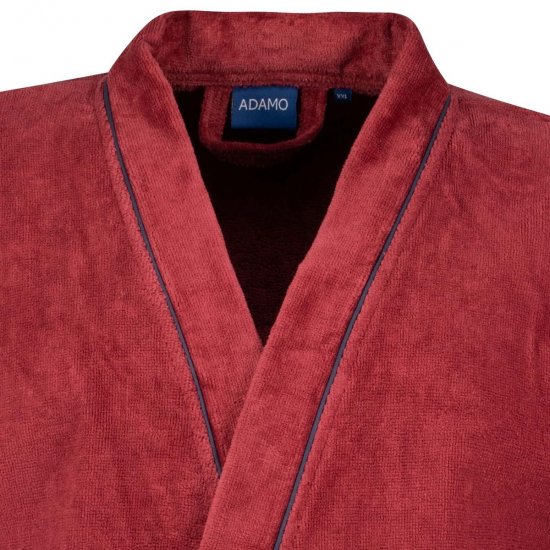 Adamo 149014 Szlafrok welurowy Bordowy - Bielizna & stroje kąpielowe - Bielizna & Stroje kąpielowe 2XL-8XL