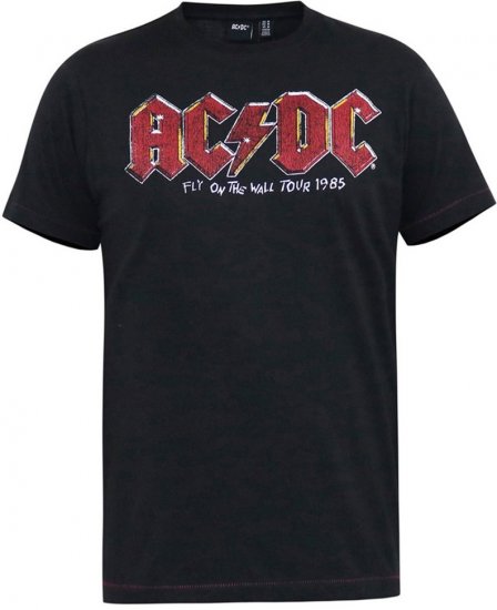 D555 JAILBREAK Official Ac/Dc Printed T-Shirt With Front And Back Print - Black - Koszulki - T-shirty meskie Duże Rozmiary - 2XL-14XL