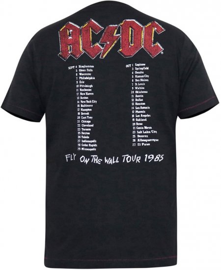 D555 JAILBREAK Official Ac/Dc Printed T-Shirt With Front And Back Print - Black - Koszulki - T-shirty meskie Duże Rozmiary - 2XL-14XL