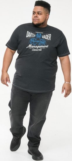 D555 SOLO Official Star Wars Management Consulting Printed T-Shirt Black Reno - Koszulki - T-shirty meskie Duże Rozmiary - 2XL-14XL