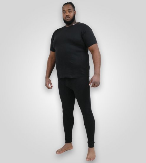 D555 Motherwell Thermal Short Sleeve T-Shirt Black - Bielizna & stroje kąpielowe - Bielizna & Stroje kąpielowe 2XL-8XL