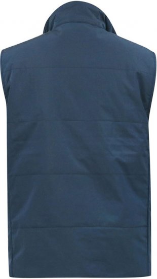 D555 FELIPE Zip Through Padded Gilet With Contrast Colour Lining And Rubber Badge Navy - Kurtki Męskie Duże Rozmiary - Kurtki Duże rozmiary 2XL-8XL