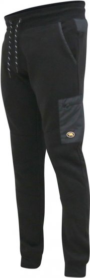 D555 COTGRAVE Couture Elasticated Waistband Jogger With Woven Fabric Trim Black - Dresy & spodenki dresowe - Dresy & Spodnie Dresowe 2XL-12XL