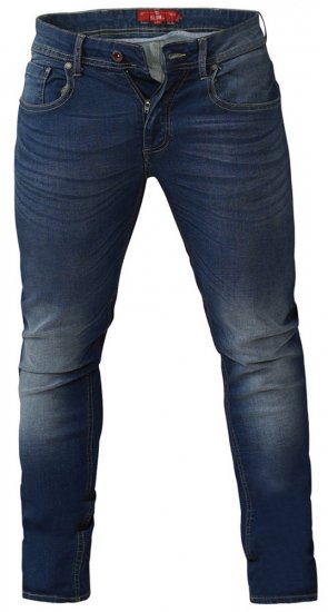 D555 Ambrose Tapered Fit Stretch Jeans Dark Blue TALL SIZES - ODZIEŻ MĘSKA MT-6XLT - WYSOKIE-rozmiary
