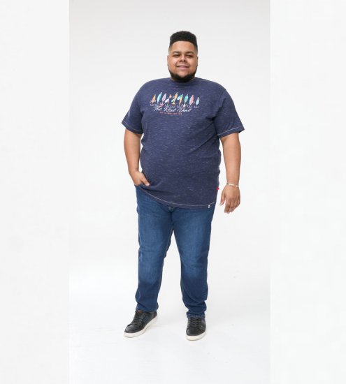 D555 Cropwell T-shirt z nadrukiem Fishing Tackle granatowy - Koszulki - T-shirty meskie Duże Rozmiary - 2XL-14XL