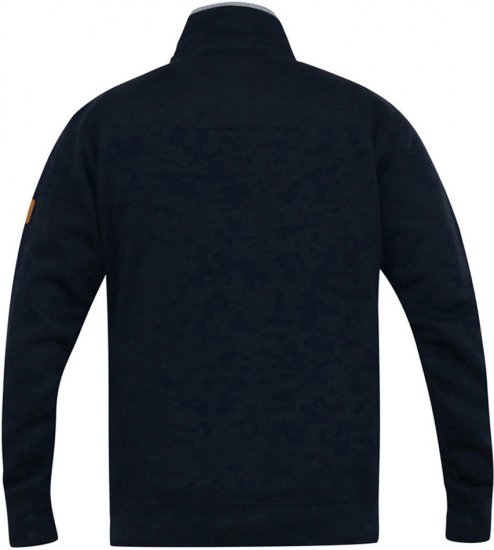 D555 NASHUA Zip Through Sweatshirt In Fleece Navy - Bluzy & bluzy z kapturem - Bluzy & Bluzy z kapturem 2XL-12XL