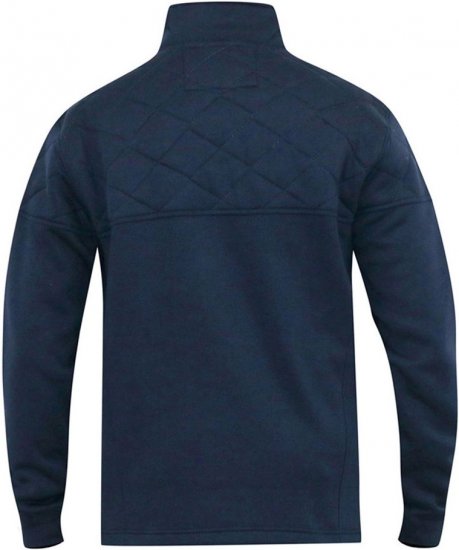 D555 SWANN Quarter Neck Sweatshirt With Quilted Top Panel Navy - Bluzy & bluzy z kapturem - Bluzy & Bluzy z kapturem 2XL-12XL