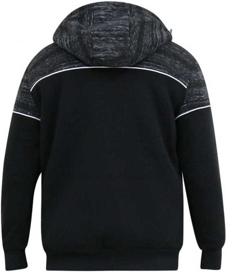 D555 HENNESSEY Zip Through Hoody With Sherpa Lining Black - Bluzy & bluzy z kapturem - Bluzy & Bluzy z kapturem 2XL-12XL