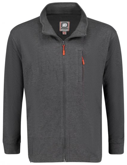 Adamo 159114 Ottoman Bluza rozpinana Ciemnoszara - Bluzy & bluzy z kapturem - Bluzy & Bluzy z kapturem 2XL-12XL