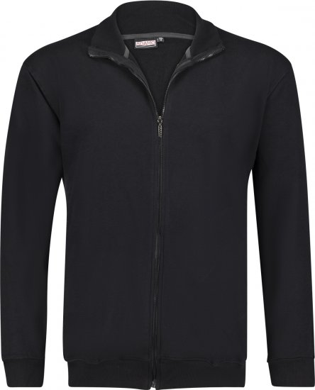 Adamo Athen Sweat Jacket with Full Zipper Black - Bluzy & bluzy z kapturem - Bluzy & Bluzy z kapturem 2XL-12XL