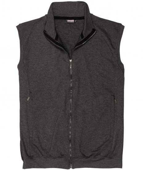 Adamo Athen Sweatvest Full Zipper Charcoal - Bluzy & bluzy z kapturem - Bluzy & Bluzy z kapturem 2XL-12XL