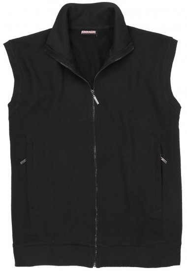 Adamo Athen Sweatvest Full Zipper Black - Bluzy & bluzy z kapturem - Bluzy & Bluzy z kapturem 2XL-12XL