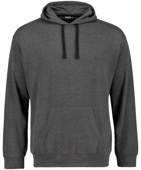 Adamo 159310 Bluza z kapturem Ciemnoszary melanż - Bluzy & bluzy z kapturem - Bluzy & Bluzy z kapturem 2XL-12XL